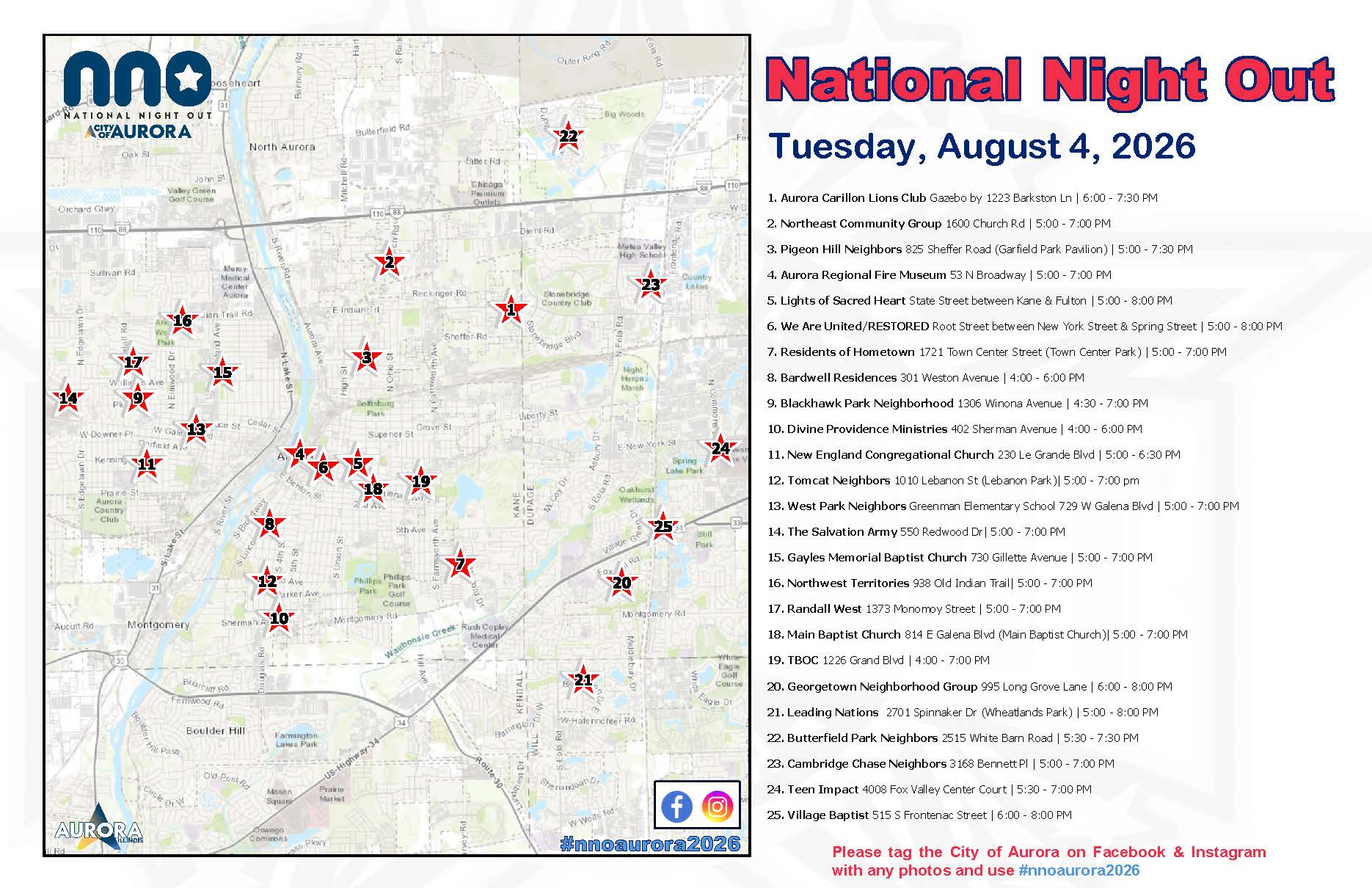 2026 National Night Out Site Map