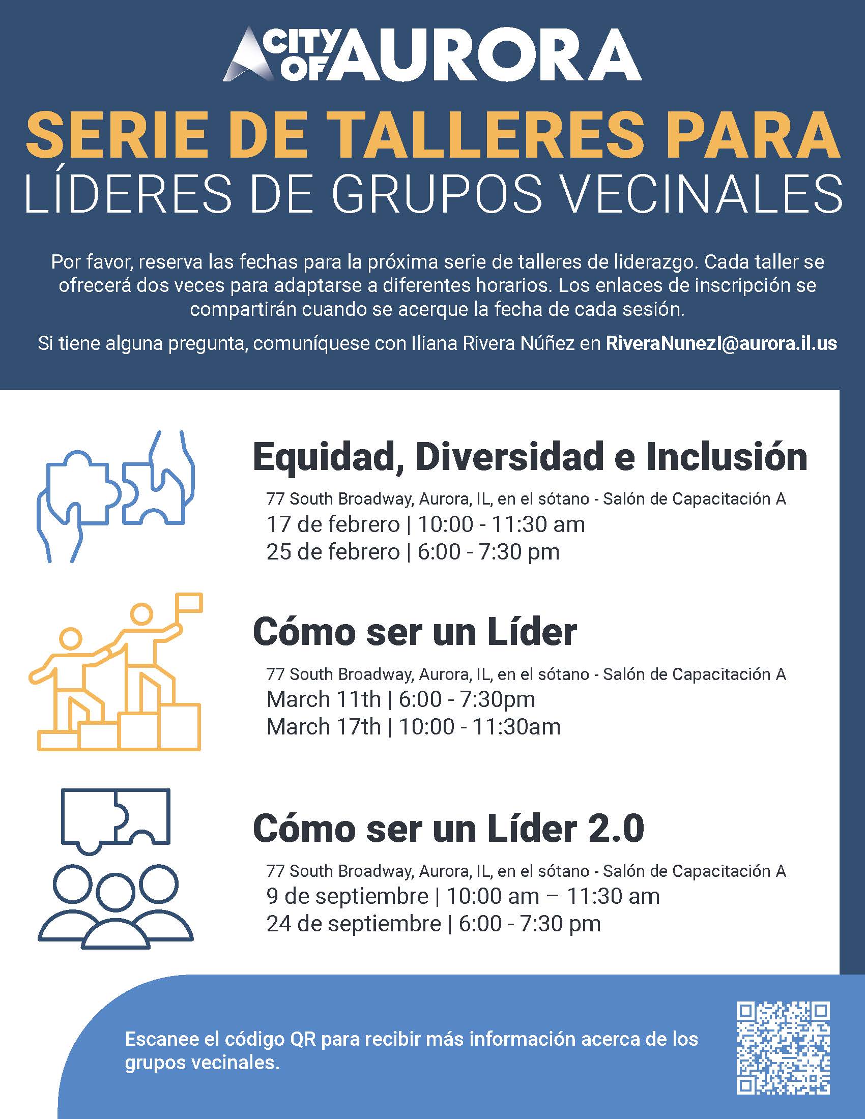 Serie De Talleres Para Lideres De Grupos Vecinales - Aviso